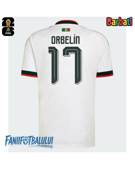 Mexic Orbelin Pineda #17 Tricou Fotbal Replică Mondial 2026 Barbati Deplasare